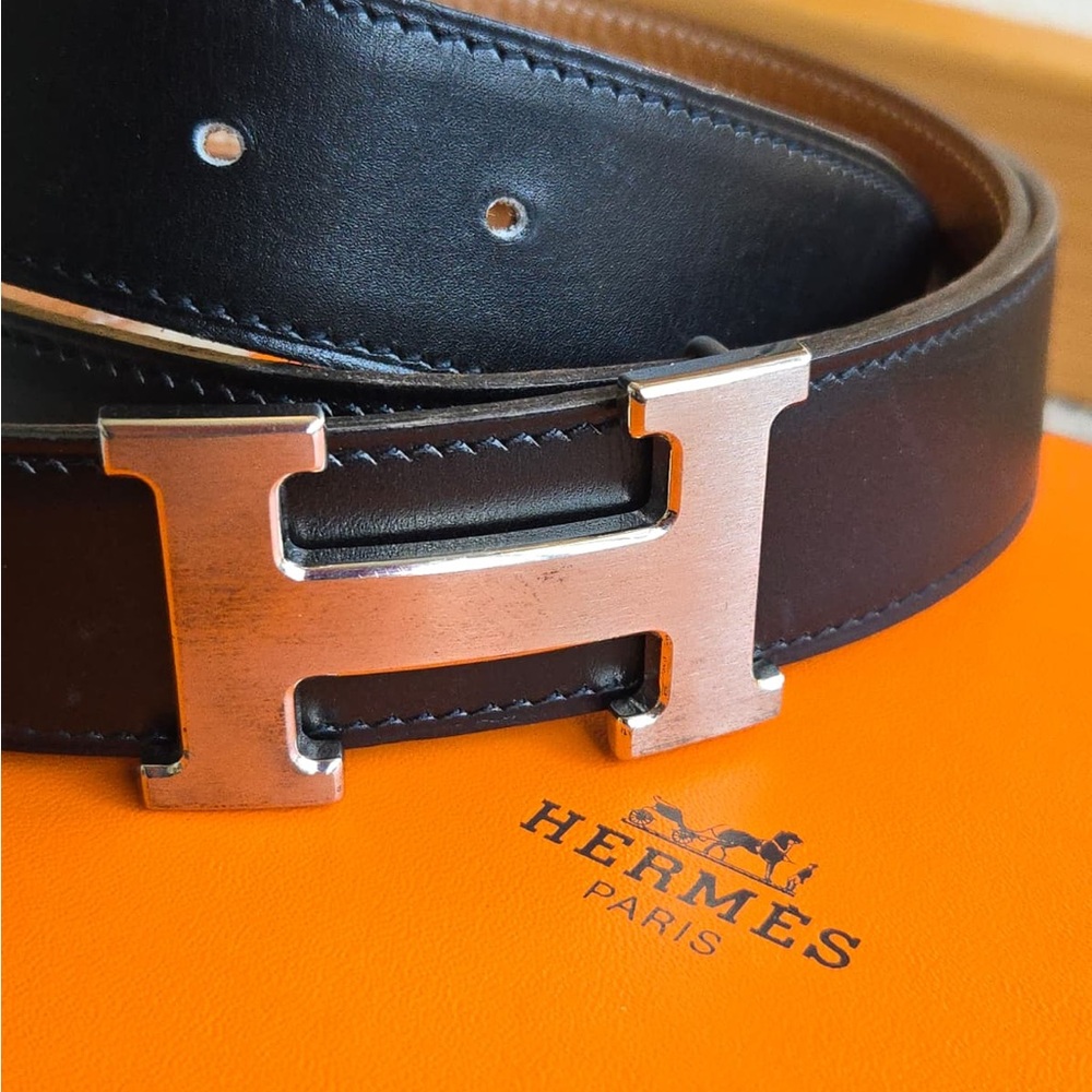 Hermes reversible leather belt original